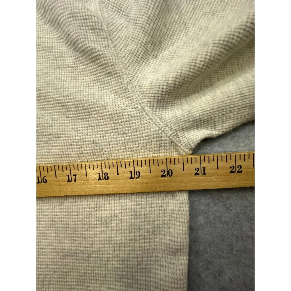 Polo Ralph Lauren Oatmeal Heather Waffle Knit Thermal Preppy Gorpcore Cabincore